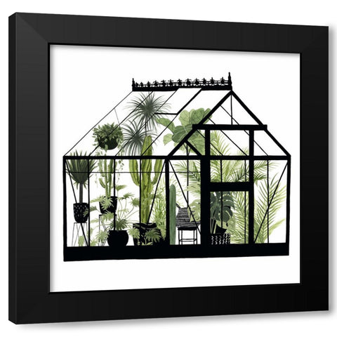 Glass House II Black Modern Wood Framed Art Print with Double Matting by Popp, Grace