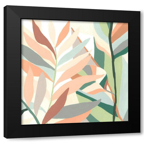 Soft Tropicals I Black Modern Wood Framed Art Print with Double Matting by Vess, June Erica
