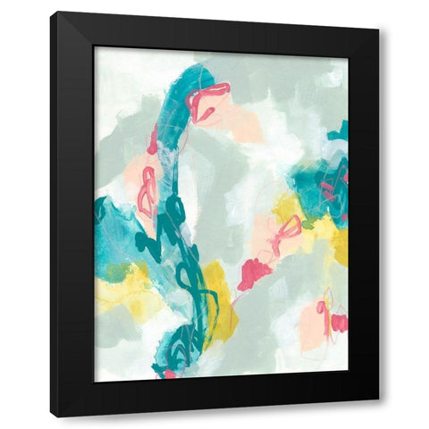 Liquid Helix I Black Modern Wood Framed Art Print by Vess, June Erica
