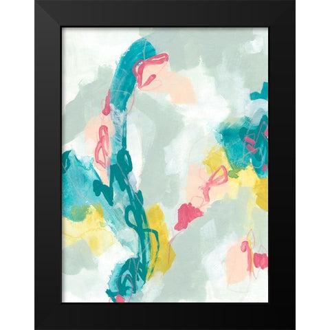 Liquid Helix I Black Modern Wood Framed Art Print by Vess, June Erica
