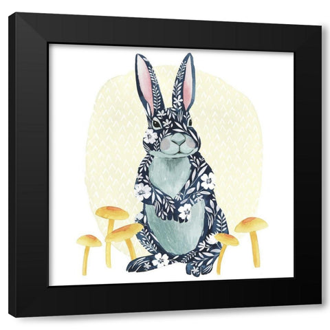 Flower Children IV Black Modern Wood Framed Art Print with Double Matting by Popp, Grace