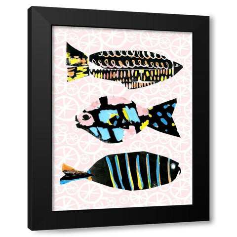 Capri II Black Modern Wood Framed Art Print with Double Matting by Blanckslate