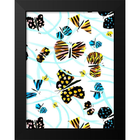 Capri III Black Modern Wood Framed Art Print by Blanckslate