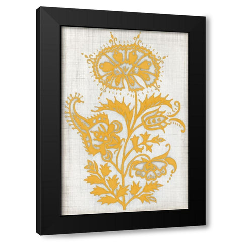 Custom Saffron Detail II Black Modern Wood Framed Art Print with Double Matting by Meagher, Megan