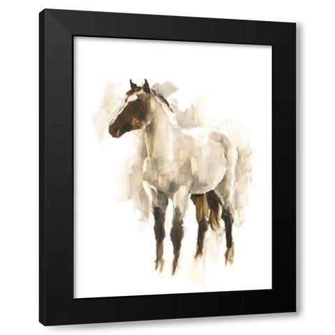 Custom Rustic Horse II Black Modern Wood Framed Art Print with Double Matting by Harper, Ethan