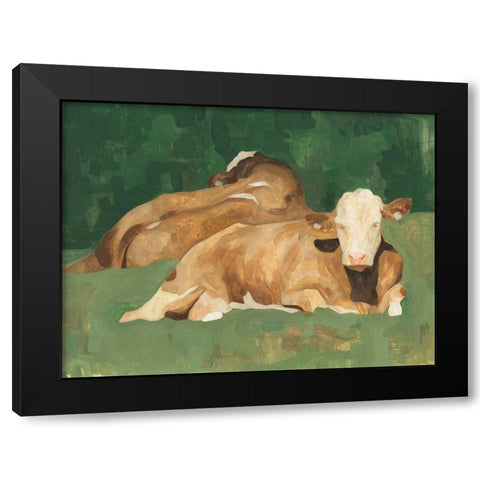 Custom Bucolic Sunday I Black Modern Wood Framed Art Print with Double Matting by Scarvey, Emma