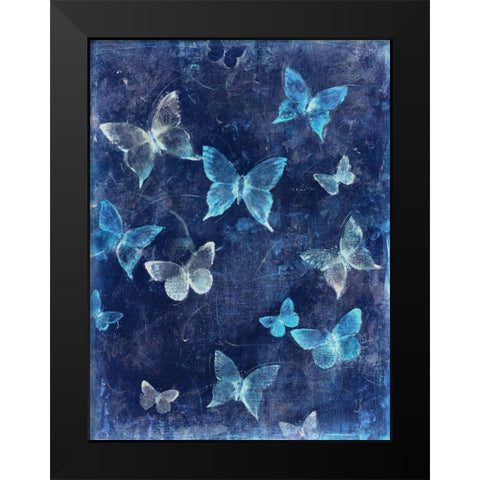 Indigo Flight I Black Modern Wood Framed Art Print by OToole, Tim