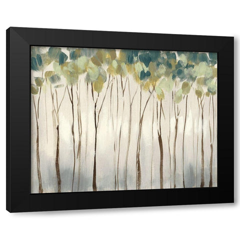 Viridian Treeline I Black Modern Wood Framed Art Print by Goldberger, Jennifer