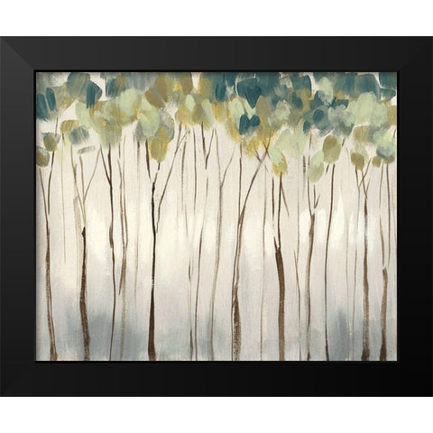 Viridian Treeline I Black Modern Wood Framed Art Print by Goldberger, Jennifer