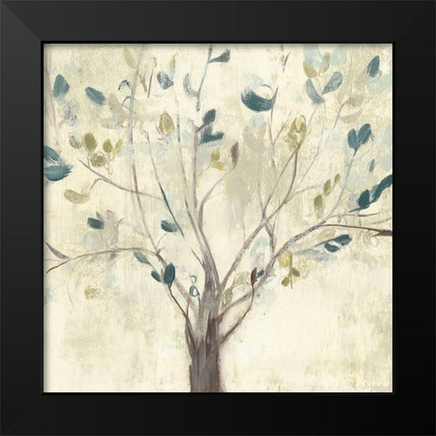 Trees of Blue I Black Modern Wood Framed Art Print by Goldberger, Jennifer