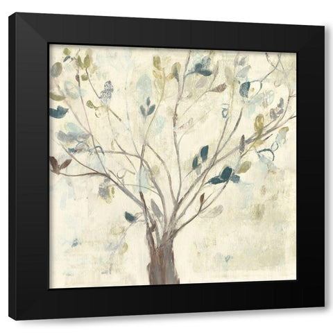 Trees of Blue II Black Modern Wood Framed Art Print with Double Matting by Goldberger, Jennifer