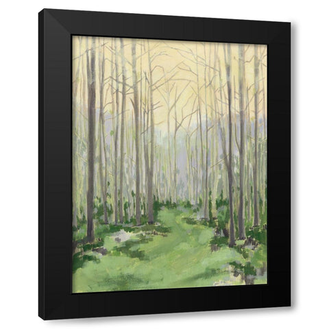 Custom Delicate Forest I Black Modern Wood Framed Art Print with Double Matting by Meagher, Megan