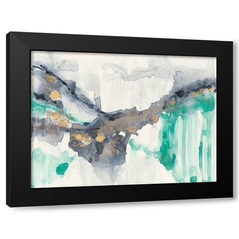 Viridian Canyon I Black Modern Wood Framed Art Print by Goldberger, Jennifer