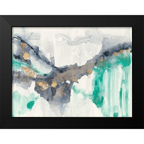 Viridian Canyon I Black Modern Wood Framed Art Print by Goldberger, Jennifer