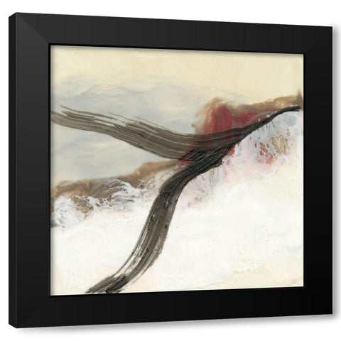Wax Ribbon I Black Modern Wood Framed Art Print with Double Matting by Goldberger, Jennifer