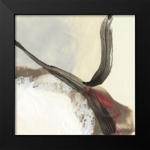 Wax Ribbon II Black Modern Wood Framed Art Print by Goldberger, Jennifer