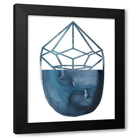 Cobalt Chrysalis III Black Modern Wood Framed Art Print by Zarris, Chariklia