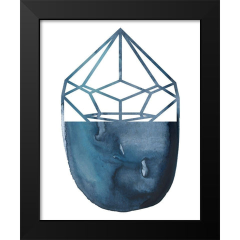 Cobalt Chrysalis III Black Modern Wood Framed Art Print by Zarris, Chariklia