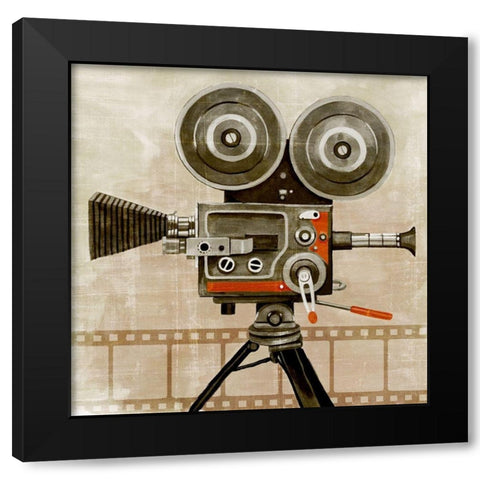 Vintage Reel II Black Modern Wood Framed Art Print with Double Matting by Popp, Grace