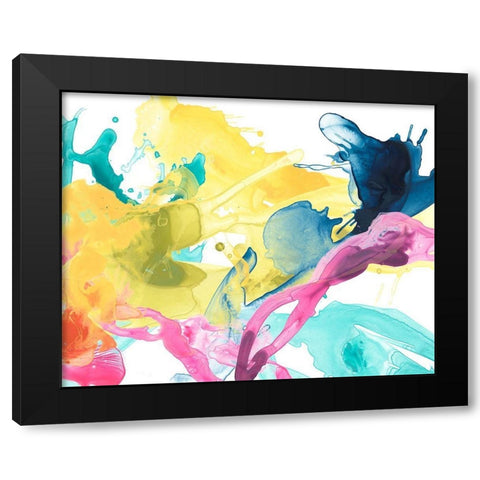 Elemental Motion I Black Modern Wood Framed Art Print by Vess, June Erica