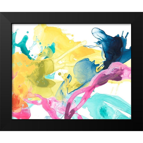 Elemental Motion I Black Modern Wood Framed Art Print by Vess, June Erica