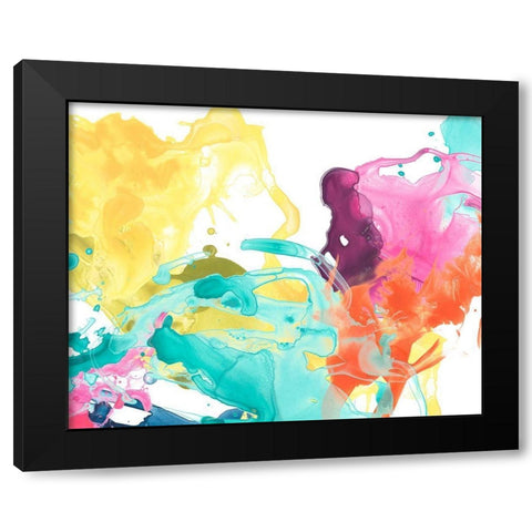Elemental Motion II Black Modern Wood Framed Art Print by Vess, June Erica