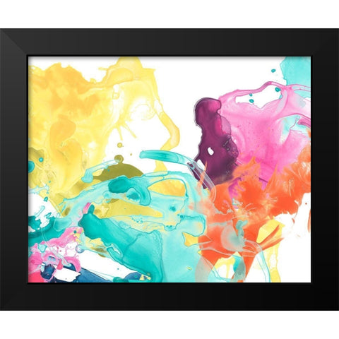 Elemental Motion II Black Modern Wood Framed Art Print by Vess, June Erica