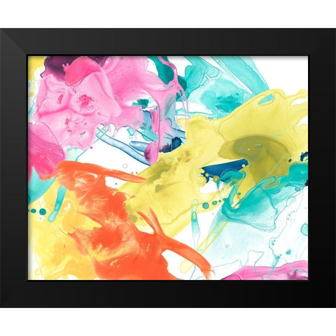 Elemental Motion III Black Modern Wood Framed Art Print by Vess, June Erica