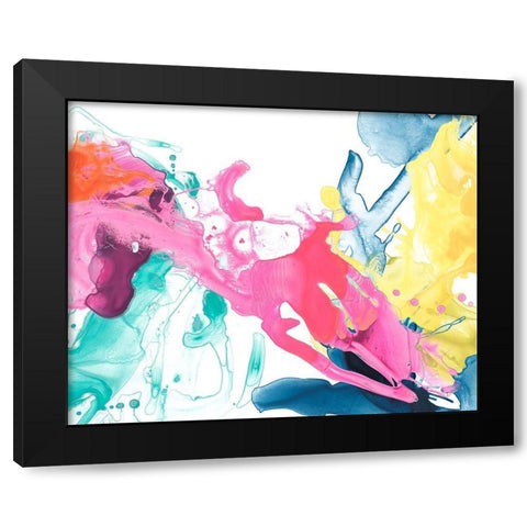Elemental Motion IV Black Modern Wood Framed Art Print with Double Matting by Vess, June Erica