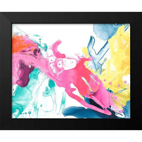 Elemental Motion IV Black Modern Wood Framed Art Print by Vess, June Erica