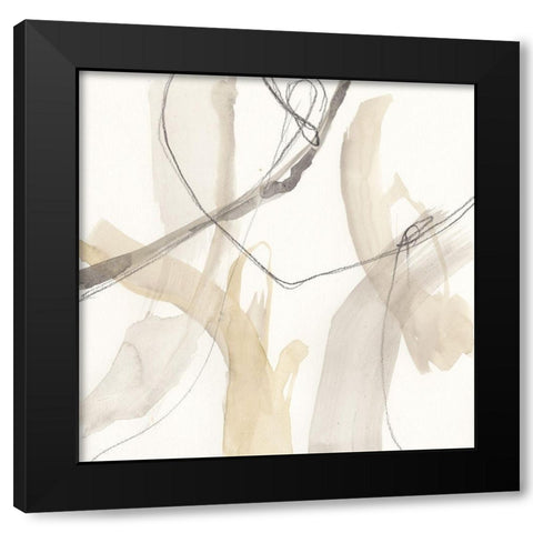 Neutral Momentum I Black Modern Wood Framed Art Print by Goldberger, Jennifer