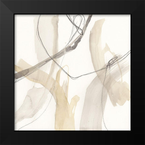 Neutral Momentum I Black Modern Wood Framed Art Print by Goldberger, Jennifer
