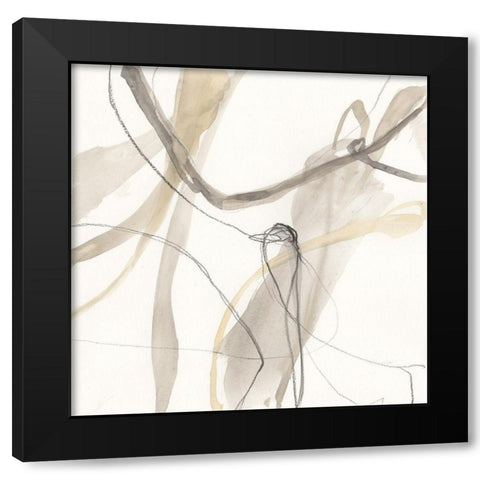 Neutral Momentum III Black Modern Wood Framed Art Print by Goldberger, Jennifer