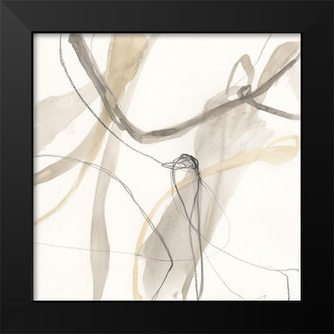 Neutral Momentum III Black Modern Wood Framed Art Print by Goldberger, Jennifer