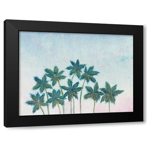 Palm Treeline II Black Modern Wood Framed Art Print with Double Matting by OToole, Tim