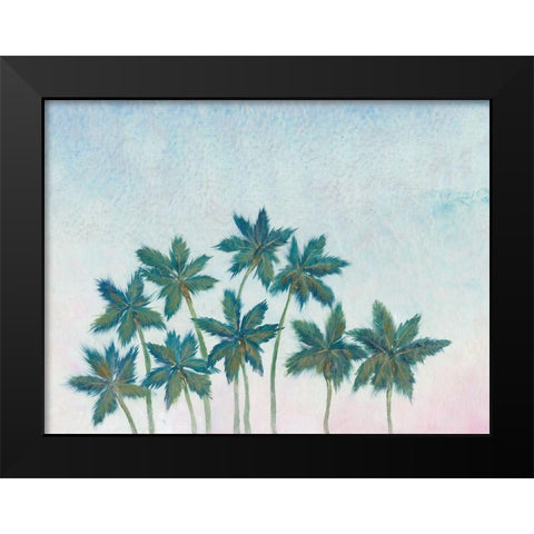 Palm Treeline II Black Modern Wood Framed Art Print by OToole, Tim