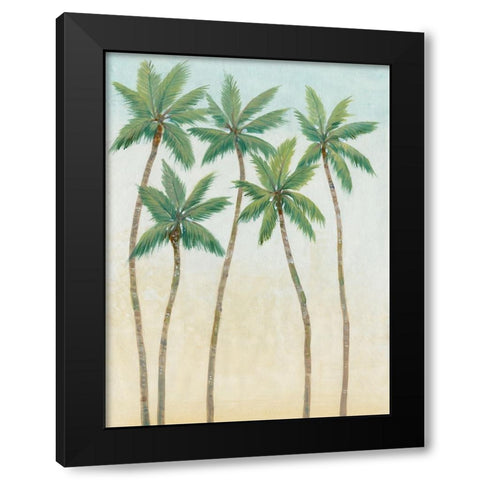 Palm Treeline III Black Modern Wood Framed Art Print with Double Matting by OToole, Tim