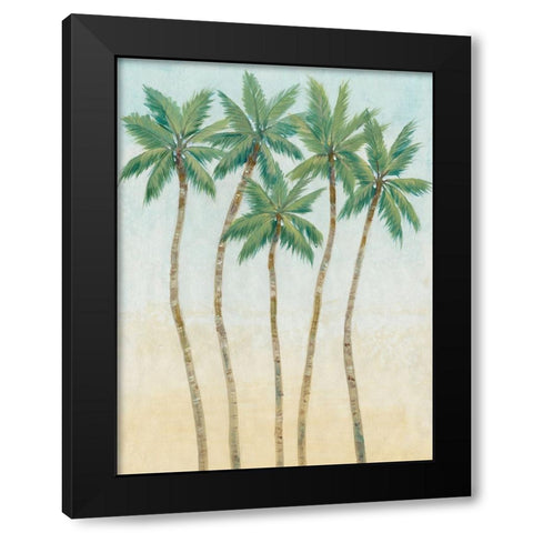 Palm Treeline IV Black Modern Wood Framed Art Print with Double Matting by OToole, Tim