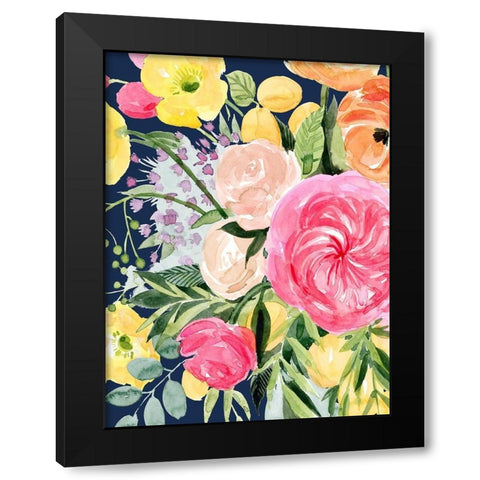 Blossomy Gathering III Black Modern Wood Framed Art Print with Double Matting by Popp, Grace