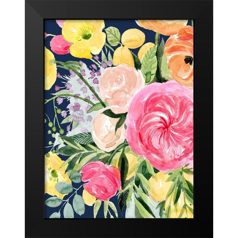 Blossomy Gathering III Black Modern Wood Framed Art Print by Popp, Grace