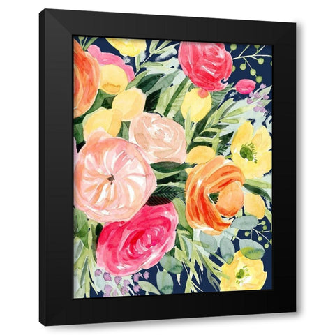 Blossomy Gathering IV Black Modern Wood Framed Art Print by Popp, Grace
