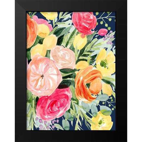 Blossomy Gathering IV Black Modern Wood Framed Art Print by Popp, Grace