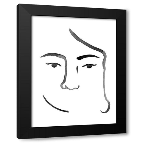 Face in a Crowd I Black Modern Wood Framed Art Print with Double Matting by Popp, Grace