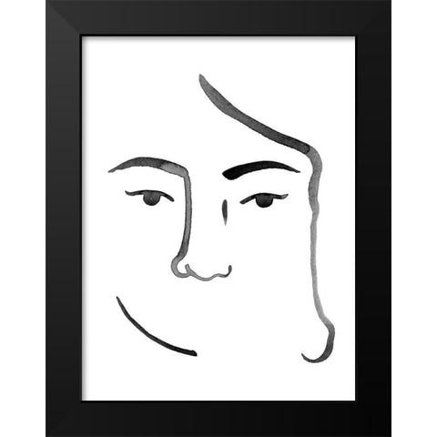Face in a Crowd I Black Modern Wood Framed Art Print by Popp, Grace