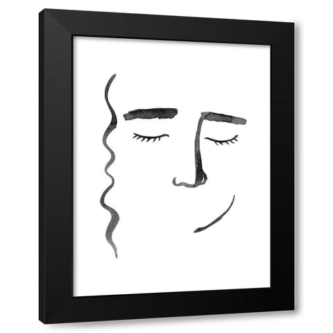 Face in a Crowd II Black Modern Wood Framed Art Print by Popp, Grace