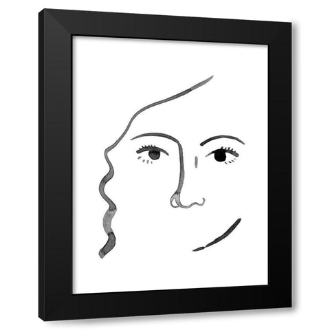 Face in a Crowd III Black Modern Wood Framed Art Print by Popp, Grace
