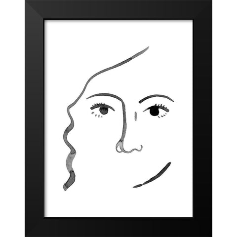 Face in a Crowd III Black Modern Wood Framed Art Print by Popp, Grace