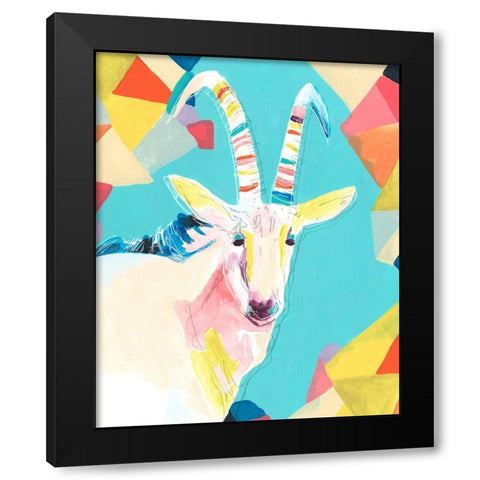 Safari Party I Black Modern Wood Framed Art Print with Double Matting by Vess, June Erica