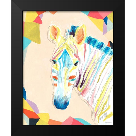 Safari Party II Black Modern Wood Framed Art Print by Vess, June Erica