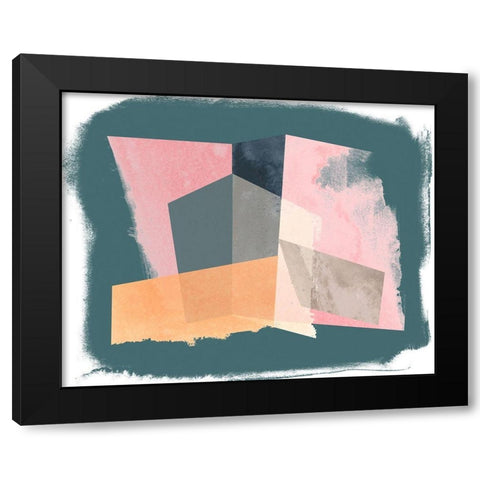 Paper Mirage I Black Modern Wood Framed Art Print with Double Matting by Vess, June Erica